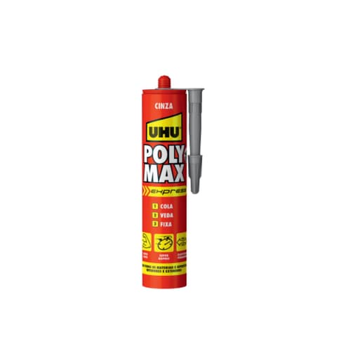 COLA E VEDA UHU POLY MAX EXPRESS CINZA 425g