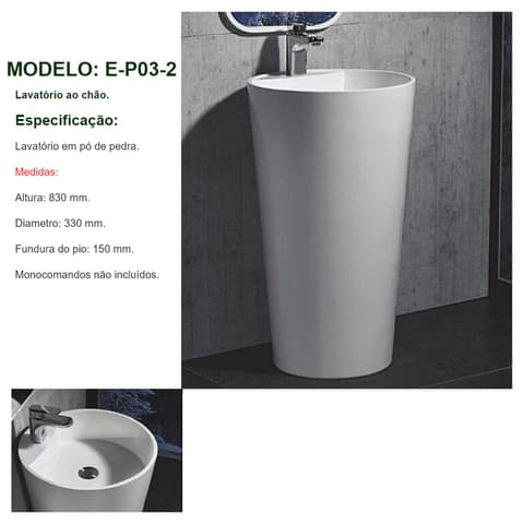 LAVATORIO TELLA EP03-2 BR 450X830