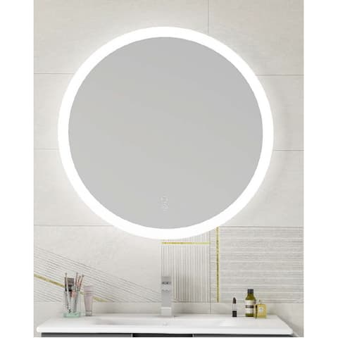 ESPELHO WC LED SOFIA TOUCH+DESEMBACIADOR Ø75