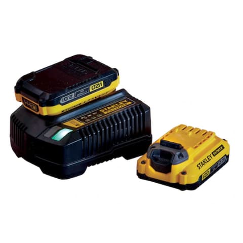 CARREGADOR C/2 BATERIA STANLEY V20 18V 2Ah SFMCB12D2-QW