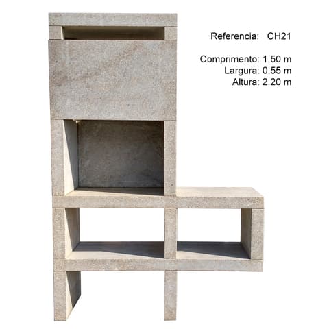 CHURRASQUEIRA GRANITO CH21 s/g L.150 x A.220 x F.55