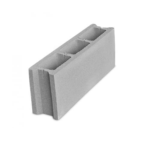 BLOCO BETAO CINZA LISO FACE/VISTA 50x20x10