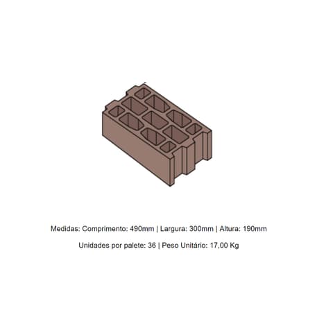 BLOCO TERMICO 50x20x30