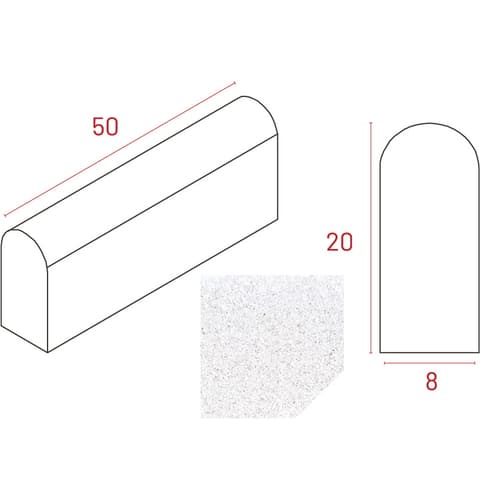 LANCIL JARDIM BOLEADO BRANCO 50x20x8
