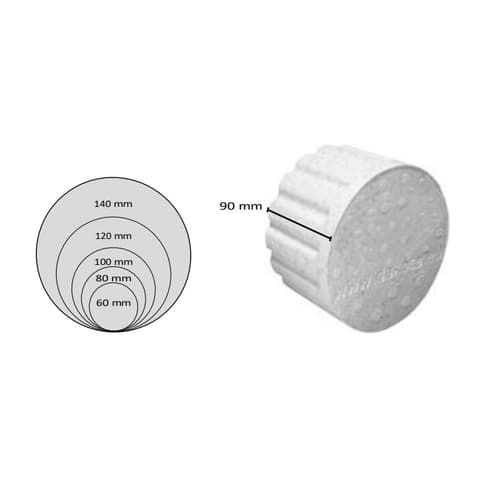 ESFEROVITE DISCO TUBO P/SUPORTE 1mt Ø90 DK-FIX EPS *