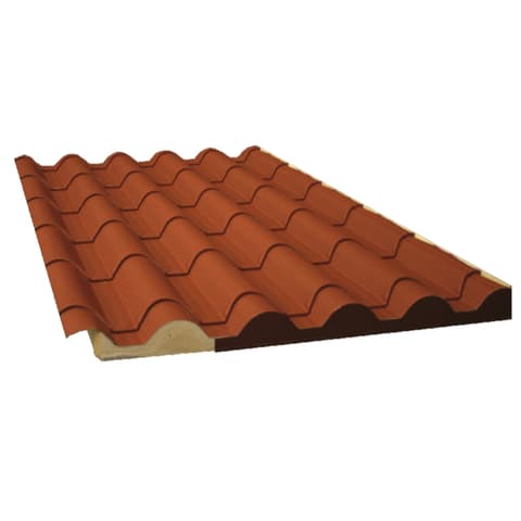 PAINEL COBERTURA ISOTER IMITAÇAO TELHA 40 ral 8004