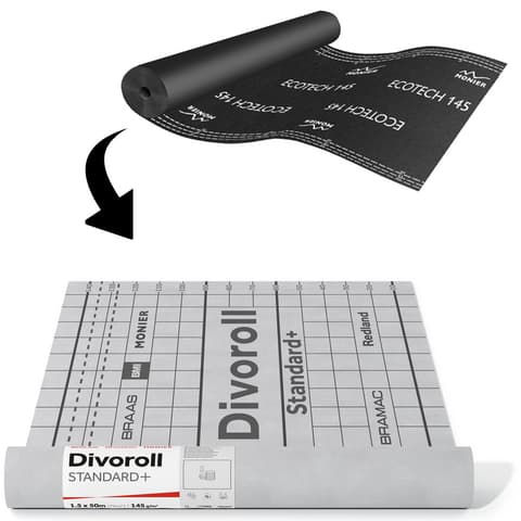 TELA IMPERMEAVEL (ECOTECH) DIVOROLL STD+ 145gr/m² 1.5x50m