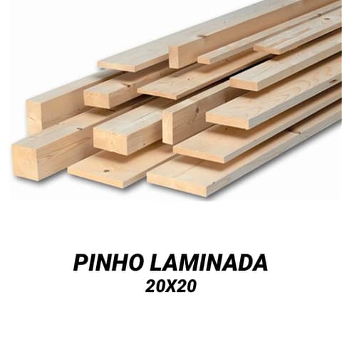 VIGA MADEIRA PINHO LAMINADA 20x20