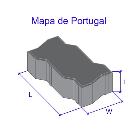 PAVE MAPA PORTUGAL 22x11x06cm Verde
