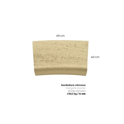 MA BORDADURA PISCINA CONCAVA 40cm AMARELA BC-306 49x40x4