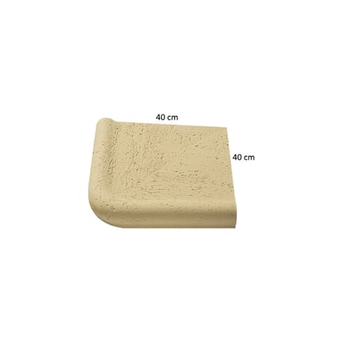 MA CANTO PISCINA CONVEXO 40cm AMARELO CC-306 40x40x4