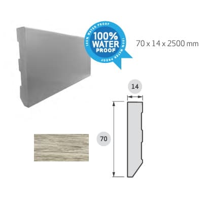 RODAPE PVC EXPANDIDO CARVALHO CZ CLARO 524 2500x14x70