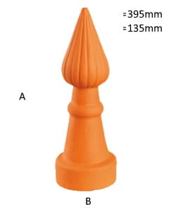 PIRAMIDE BARRO MEDIA 39.5cm PINHA