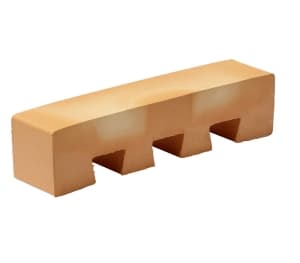 TIJOLO REFRAT.MANCHADO 22x5x5 C/GARRAS RETO