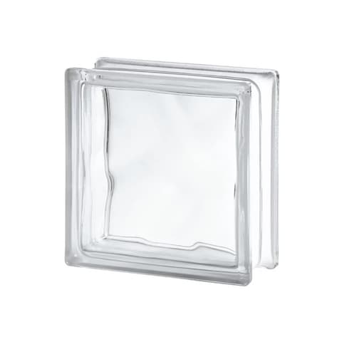 TIJOLO VIDRO 19x09x8 ONDULADO METADE