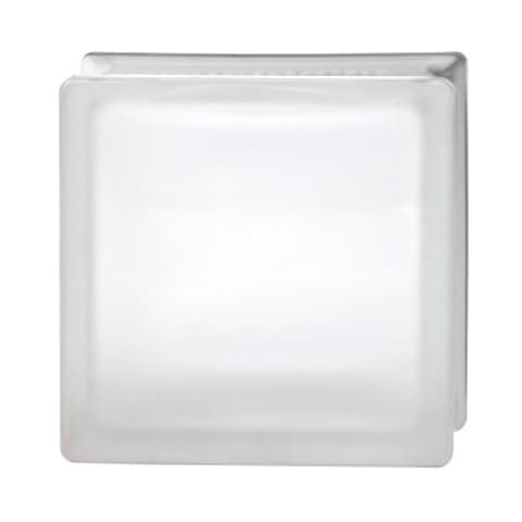 TIJOLO VIDRO 19x19x8 LISO INCOLOR SATINADO *
