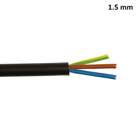 CABO ELETRICO 3x1.5mm VV-FLEX. PRETO