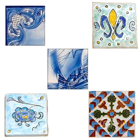 AZULEJO PINTADO MAO 15x15 Unidade