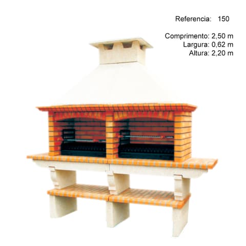 CHURRASQUEIRA 150 DUPLA GRELHAS 70x40