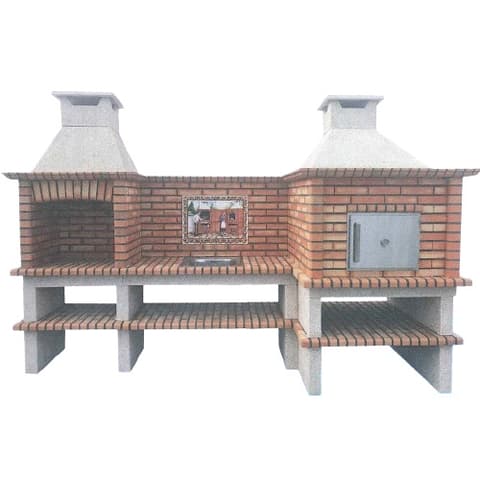 CHURRASQUEIRA C/FORNO 133B E 80cm p/brita
