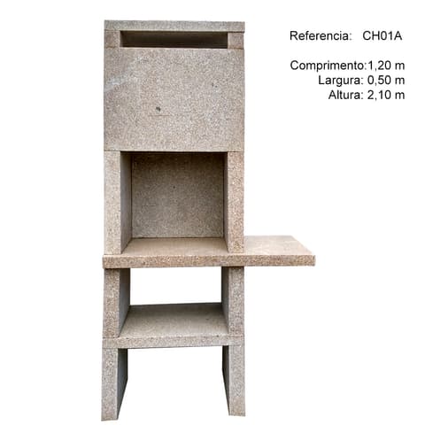 CHURRASQUEIRA GRANITO CH01A s/g L120 x A210 x P50