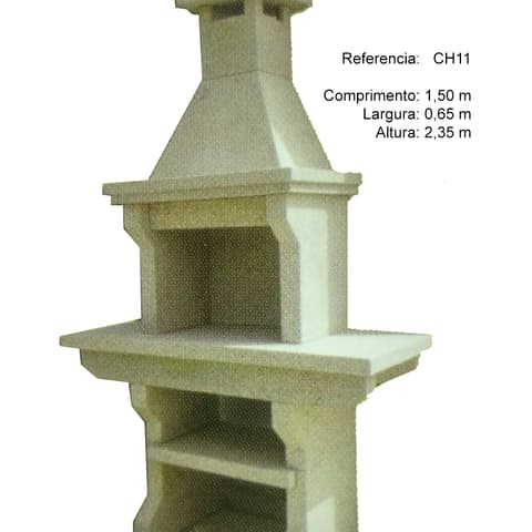 CHURRASQUEIRA GRANITO CH11 s/g L.150 x A.235 x F.65 *