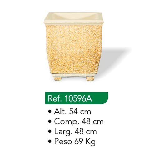VASO QUADRADO LISO GRANDE 10596A