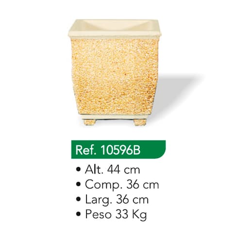 VASO QUADRADO LISO MEDIO 10596B