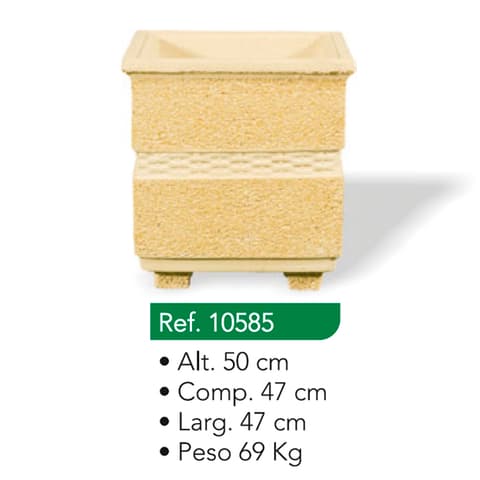 VASO QUADRADO GRANDE CESTA 10585
