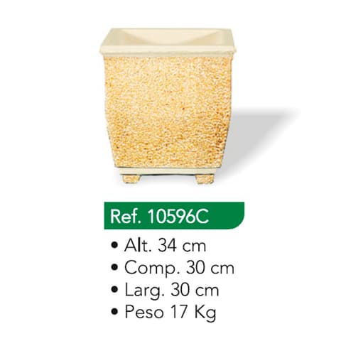 VASO QUADRADO LISO PEQUENO 10596C
