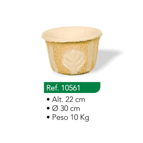 VASO REDONDO C/FOLHAS PEQUENO 10561