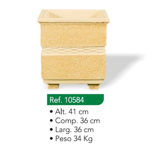 VASO QUADRADO MEDIO CESTA 10584