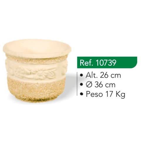 VASO REDONDO FLORES PEQUENO 10739