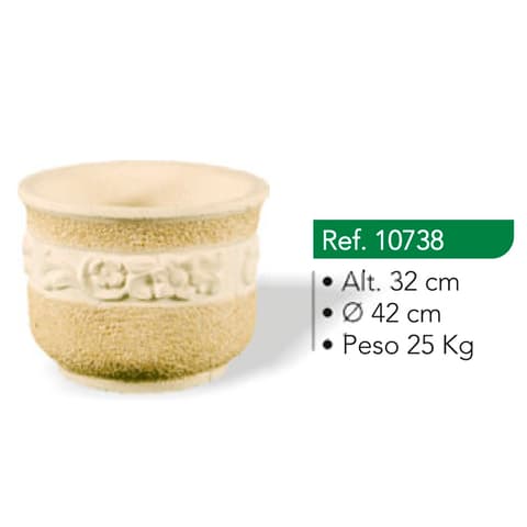 VASO REDONDO FLORES MEDIO 10738