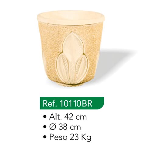 VASO REDONDO FOLHAS GRANDE S/PE 10110