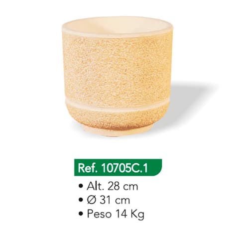 VASO REDONDO LISO MEDIO Ø31 10705C.1