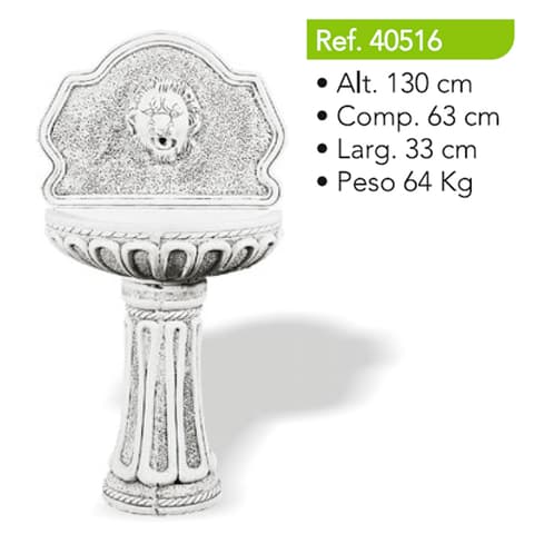 LAVATORIO C/PLACA CARA LEAO 3pcs 40516