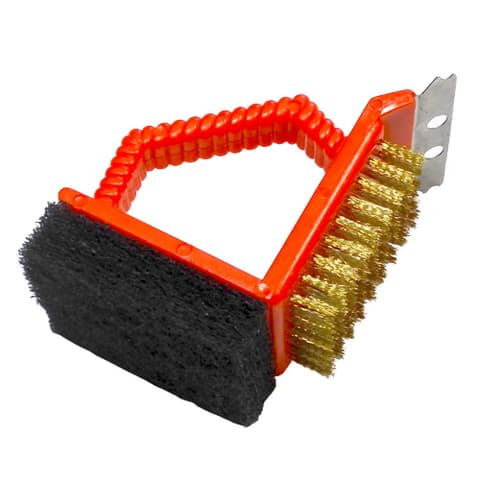 ESCOVA PLASTICA LIMPA BARBECUE 3 EM 1