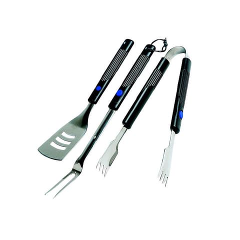 KIT DE ACCESSORIOS P/BARBECUE EXTENSIVEL ESPATULA+TENAZ+GARFO