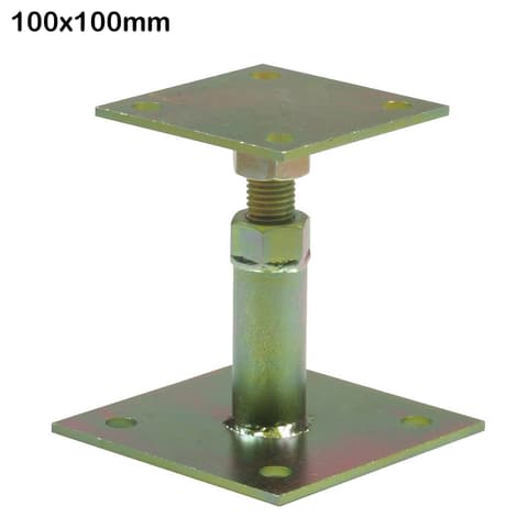 BASE GALV P/PILAR MADEIRA FIXO 10x10cm 360 15199