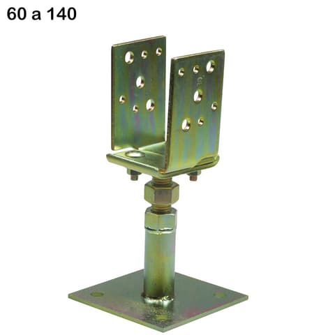 BASE GALV P/PILAR MADEIRA REGULAVEL 6/14cm 357  15194