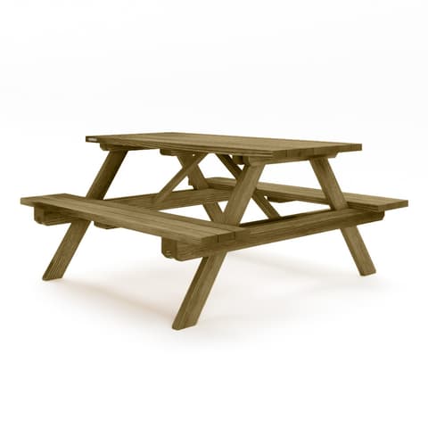 MESA MADEIRA C/BANCO 200x150x75cm