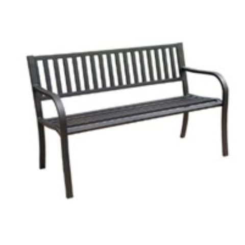 BANCO JARDIM METALICO NEGRO 127X90X80CM