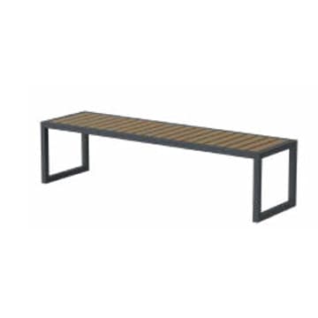 BANCO JARDIM SCREEN COLETIVO 3A METALICO ANTRACITE 180x50x45 34012