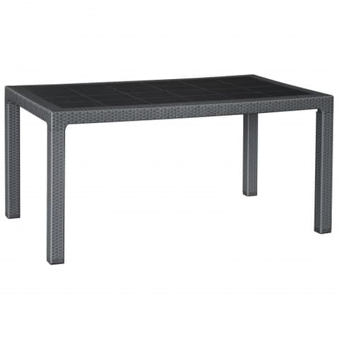 MESA JARDIM RESINA 150x90 ANTRACITE