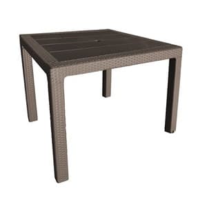 MESA JARDIM RESINA 80x80 WENGUE 4098-08