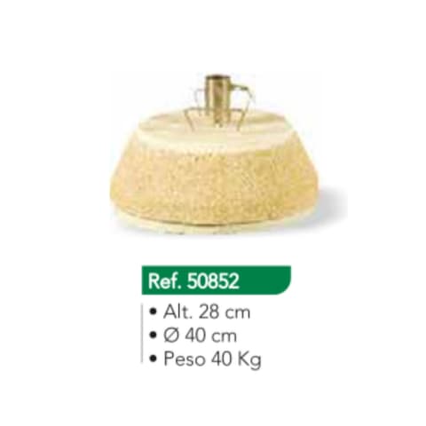 BASE GUARDA SOL BRITADA 40KG Ø40 50852