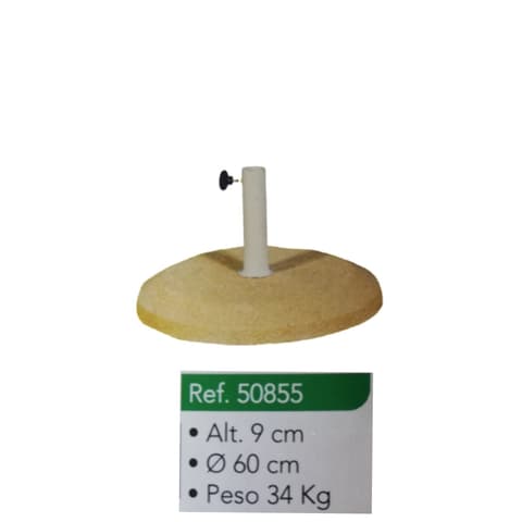 BASE GUARDA SOL BRITADA 34KG Ø60 50855