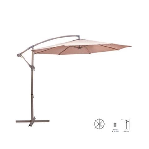 GUARDA-SOL ALUMINIO Ø3m C/PE LATERAL *