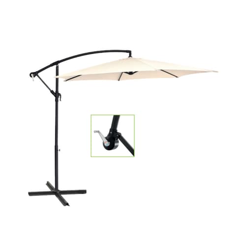 GUARDA-SOL ALUMINIO Ø3m C/PE LATERAL MØ48